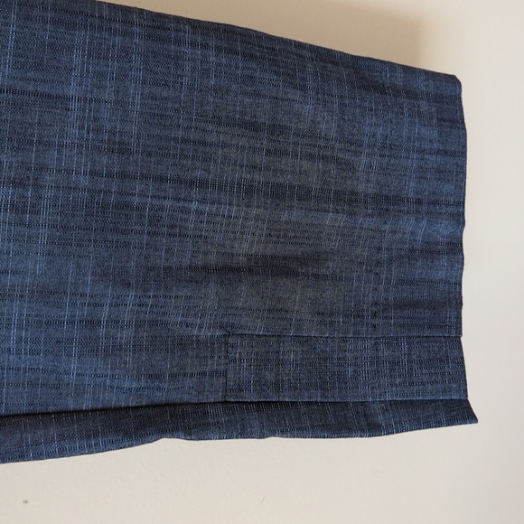 NWT Van Heusen Stretch Extensible Capri Pants 10 Short Blue Pattern - Picture 12 of 16
